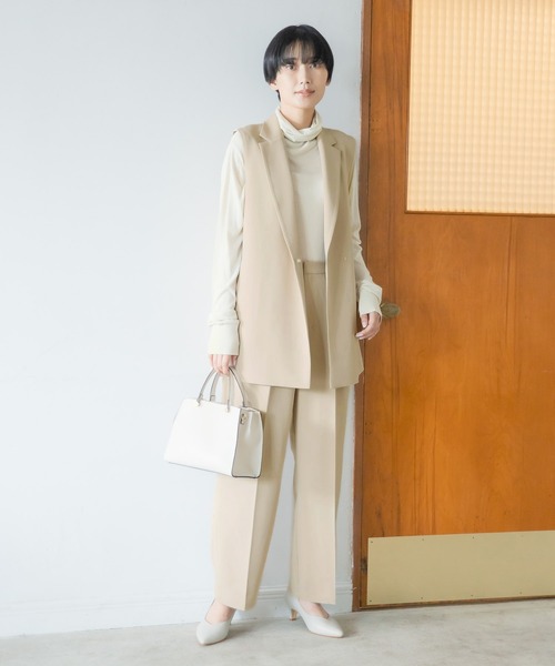 LEPSIM（レプシィム）の「ダブルボタンコクーンパンツ　299513（スラックス・レディース・ブラウン/グレイッシュベージュ/ネイビー・MEDIUM/LARGE）」の4枚目の写真