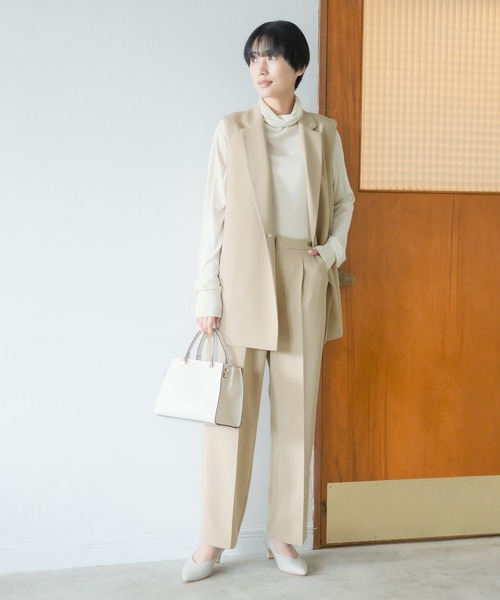 LEPSIM（レプシィム）の「ダブルボタンコクーンパンツ　299513（スラックス・レディース・ブラウン/グレイッシュベージュ/ネイビー・MEDIUM/LARGE）」の5枚目の写真