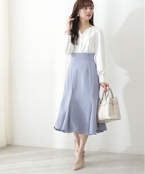 PROPORTION BODY DRESSING（プロポーションボディドレッシング）の「バックラッフルマーメイドスカート / 1212220901（スカート・レディース・オレンジ/グリーン/ベージュ/ブルー・MEDIUM/SMALL）」の9枚目の写真