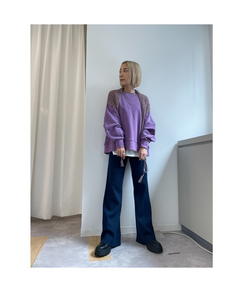 BLACK BY MOUSSY（ブラックバイマウジー）の「【WEB限定】volume sleeve sweat（ボリュームススリーブスウェット）（スウェット・レディース・ライトブラック/ベージュ/グリーン/パープル・FREE）」の15枚目の写真