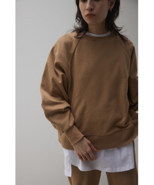 BLACK BY MOUSSY（ブラックバイマウジー）の「【WEB限定】volume sleeve sweat（ボリュームススリーブスウェット）（スウェット・レディース・ライトブラック/ベージュ/グリーン/パープル・FREE）」の6枚目の写真