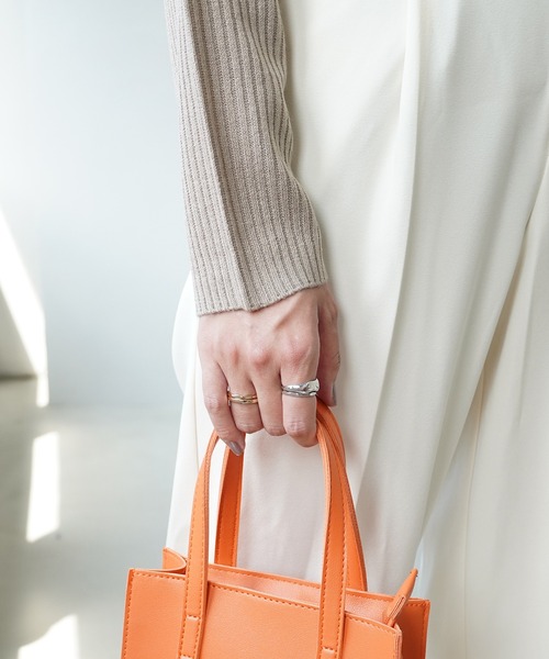 IAMUSE(アイアミューズ)の「タートルネックリブニットトップス S0581【IAMUSE】(ニット/セーター・レディース・オフホワイト/グレー/ベージュ/ブラック/モカ・L/M)」の12枚目の写真