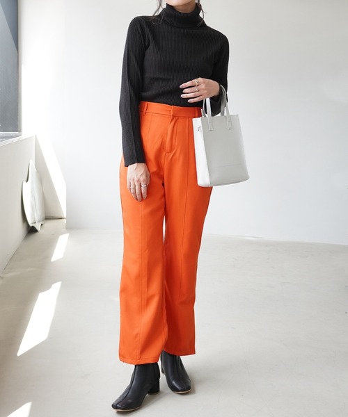 IAMUSE(アイアミューズ)の「タートルネックリブニットトップス S0581【IAMUSE】(ニット/セーター・レディース・オフホワイト/グレー/ベージュ/ブラック/モカ・L/M)」の14枚目の写真