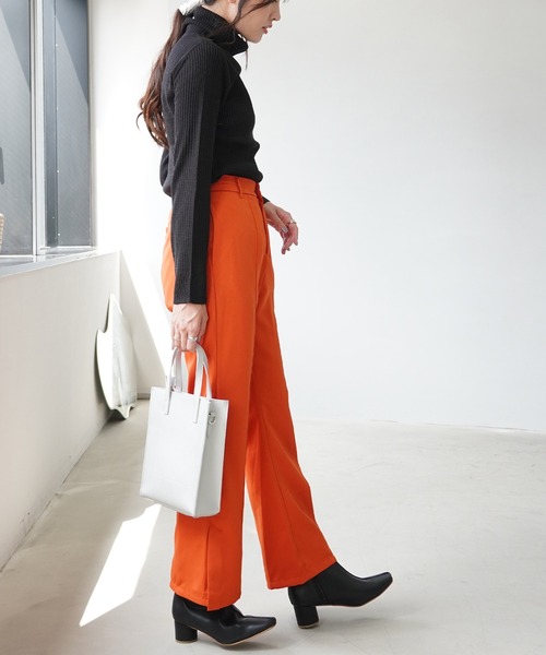 IAMUSE(アイアミューズ)の「タートルネックリブニットトップス S0581【IAMUSE】(ニット/セーター・レディース・オフホワイト/グレー/ベージュ/ブラック/モカ・L/M)」の15枚目の写真