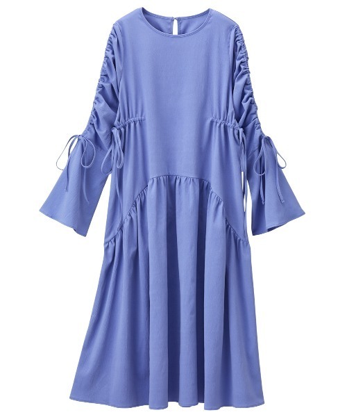 GeeRA(ジーラ)の「シャーリングワンピース(ワンピース・レディース・パープル/ブラック・LARGE/MEDIUM)」の7枚目の写真