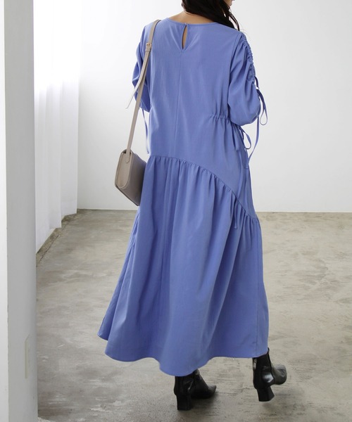GeeRA(ジーラ)の「シャーリングワンピース(ワンピース・レディース・パープル/ブラック・LARGE/MEDIUM)」の9枚目の写真