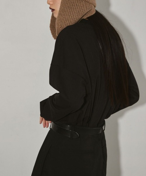 TODAYFUL（トゥデイフル）の「TODAYFUL(トゥデイフル) "Cottonsilk Useful Long T-shirts"コットンシルクUsefulロングTシャツ/12220612（Tシャツ/カットソー・レディース・ブラック/ホワイト・ONE SIZE）」の5枚目の写真