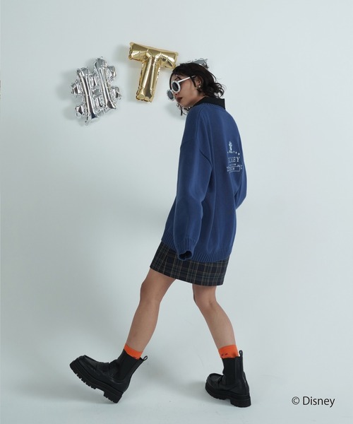 TINA:JOJUN(ティーナジョジュン)の「ディズニー/ユニセックス ニットカーディガン TINA:JOJUN(カーディガン/ボレロ・レディース・ブルー・M)」の10枚目の写真