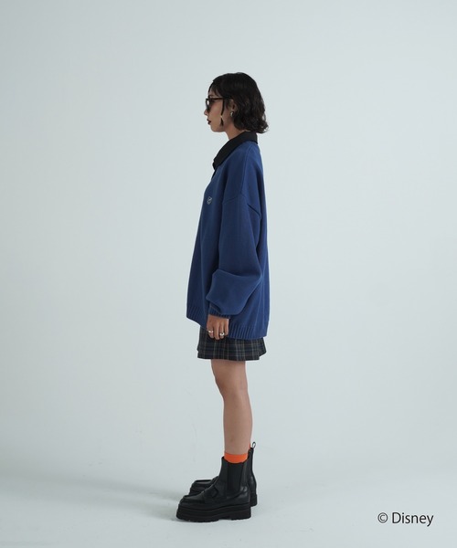 TINA:JOJUN(ティーナジョジュン)の「ディズニー/ユニセックス ニットカーディガン TINA:JOJUN(カーディガン/ボレロ・レディース・ブルー・M)」の9枚目の写真
