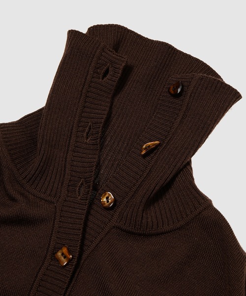 BELPER（ベルパー）の「WOOL KNIT TOP（ニット/セーター・レディース・ブルー/ブラウン・FREE）」の4枚目の写真