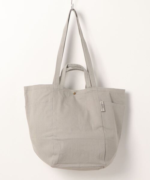 Samansa Mos2 blue（サマンサモスモスブルー）の「サイドポケットトートバッグ（ハンドバッグ・レディース・グレー/ミント/マスタード/チャコール/ブラック/ブラウン・ﾌﾘ-）」の3枚目の写真