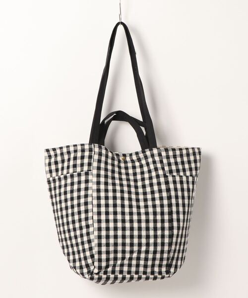 Samansa Mos2 blue（サマンサモスモスブルー）の「サイドポケットトートバッグ（ハンドバッグ・レディース・グレー/ミント/マスタード/チャコール/ブラック/ブラウン・ﾌﾘ-）」の4枚目の写真