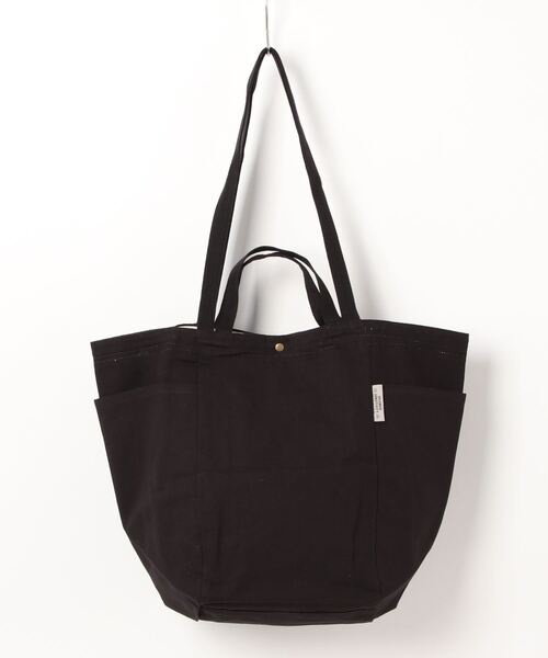 Samansa Mos2 blue（サマンサモスモスブルー）の「サイドポケットトートバッグ（ハンドバッグ・レディース・グレー/ミント/マスタード/チャコール/ブラック/ブラウン・ﾌﾘ-）」の2枚目の写真