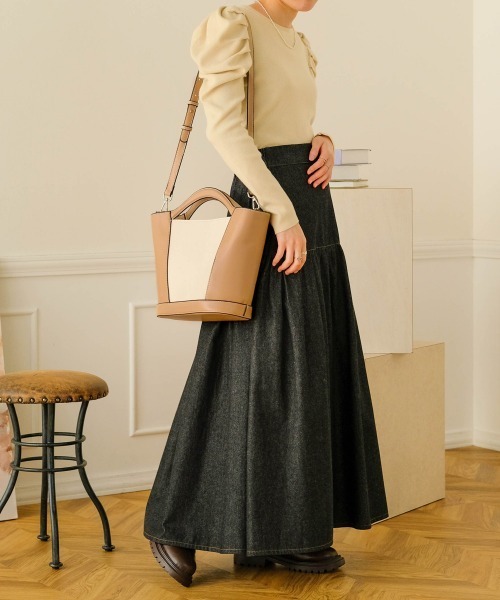 Bab(バブ)の「配色キャンバスコンビバッグ(ハンドバッグ・レディース・ブラック/ベージュ/キャメル・ONESIZE)」の14枚目の写真
