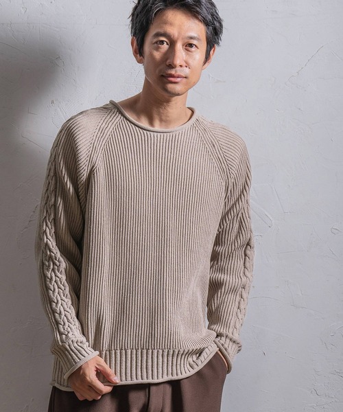 CALL&RESPONSE(コールアンドレスポンス)の「mn2646- SAISENTAKU-ロールネックプルオーバー ニット(ニット/セーター・メンズ・グレー/ベージュ/ブラック・2/4/1/5)」の10枚目の写真