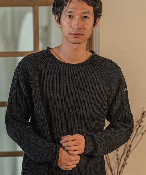 CALL&RESPONSE(コールアンドレスポンス)の「mn2646- SAISENTAKU-ロールネックプルオーバー ニット(ニット/セーター・メンズ・グレー/ベージュ/ブラック・2/4/1/5)」の14枚目の写真