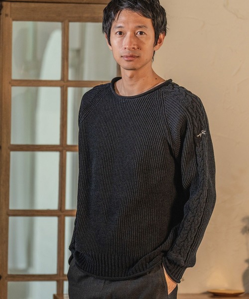CALL&RESPONSE(コールアンドレスポンス)の「mn2646- SAISENTAKU-ロールネックプルオーバー ニット(ニット/セーター・メンズ・グレー/ベージュ/ブラック・2/4/1/5)」の15枚目の写真