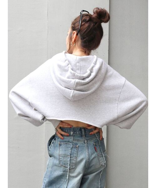 Ungrid（アングリッド）の「ウォッシュショートデザインパーカー（パーカー・レディース・ライトグレー/レッド/グリーン・FREE）」の16枚目の写真