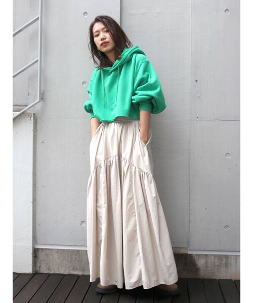 Ungrid（アングリッド）の「ウォッシュショートデザインパーカー（パーカー・レディース・ライトグレー/レッド/グリーン・FREE）」の14枚目の写真