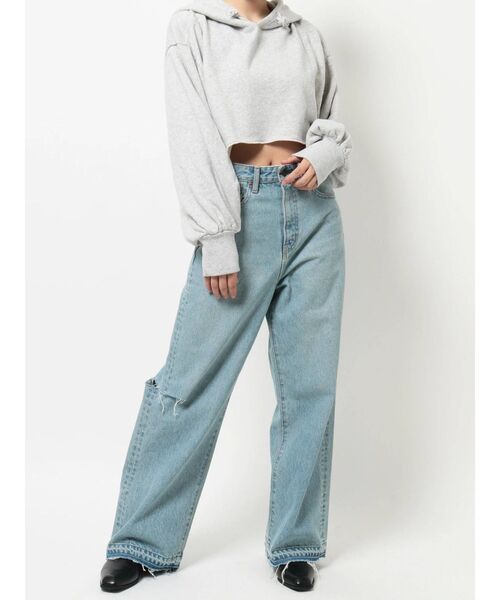 Ungrid（アングリッド）の「ウォッシュショートデザインパーカー（パーカー・レディース・ライトグレー/レッド/グリーン・FREE）」の7枚目の写真