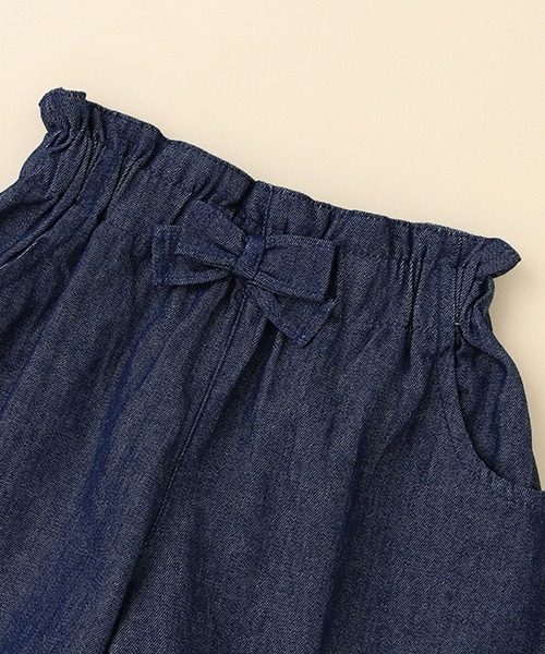 Love&Peace&Money（ラブアンドピースアンドマネー）の「デニムキュロット（デニムパンツ・キッズ・ネイビー・90cm/110cm/120cm/100cm/130cm/80ｃｍ）」の4枚目の写真