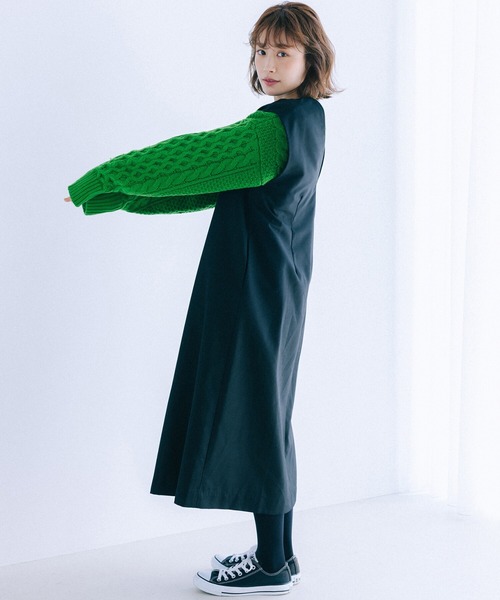 haco!(ハコ)の「【高橋愛さんコラボ】頑張り屋さんに捧ぐ!いろいろ考えちゃう人へのいろいろ考えなくっていいTWO-PIECE(1.ジャンパースカート 2.シャツワンピース)by LOVE&PEACE PROJECT(ワンピース・レディース・ブラック/グレー・SMALL/MEDIUM/LARGE/X-LARGE)」の18枚目の写真