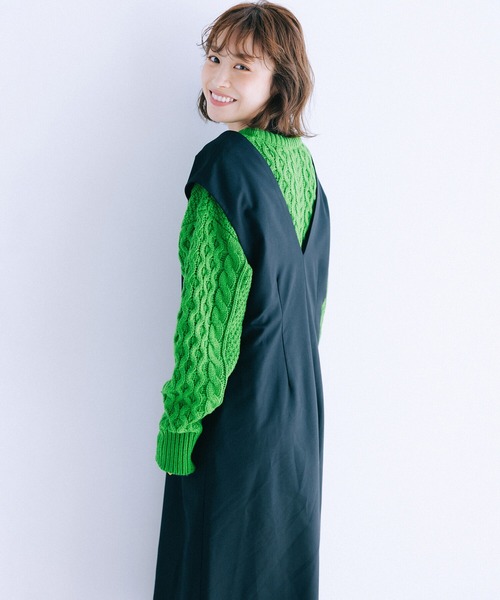 haco!(ハコ)の「【高橋愛さんコラボ】頑張り屋さんに捧ぐ!いろいろ考えちゃう人へのいろいろ考えなくっていいTWO-PIECE(1.ジャンパースカート 2.シャツワンピース)by LOVE&PEACE PROJECT(ワンピース・レディース・ブラック/グレー・SMALL/MEDIUM/LARGE/X-LARGE)」の17枚目の写真