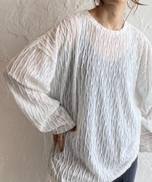 She's Closet（シーズクローゼット）の「シアージャガード長袖プルオーバーブラウス（Tシャツ/カットソー）」