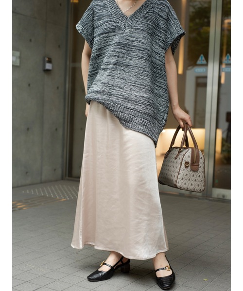 JUMELLE（ジュメロ）の「ルーズニットベスト（ベスト・レディース・ベージュ/ブラック・FREE）」の11枚目の写真