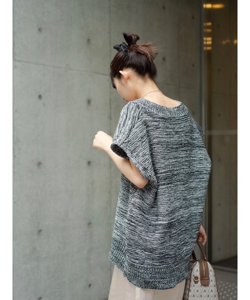 JUMELLE（ジュメロ）の「ルーズニットベスト（ベスト・レディース・ベージュ/ブラック・FREE）」の9枚目の写真