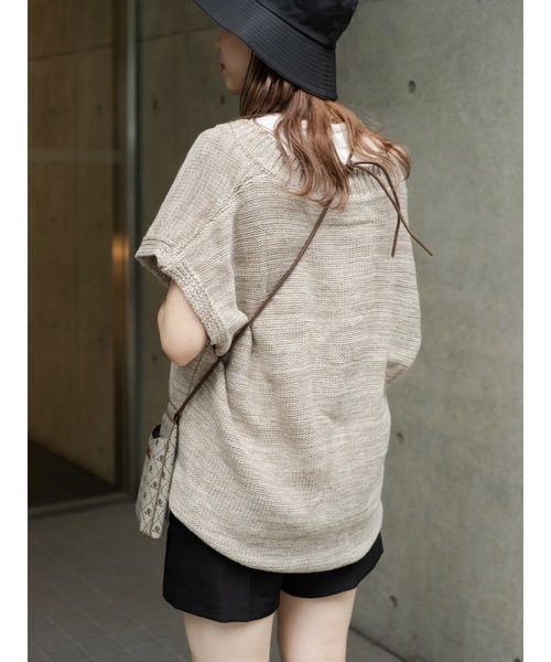 JUMELLE（ジュメロ）の「ルーズニットベスト（ベスト・レディース・ベージュ/ブラック・FREE）」の12枚目の写真