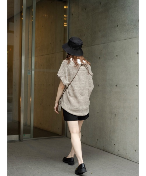 JUMELLE（ジュメロ）の「ルーズニットベスト（ベスト・レディース・ベージュ/ブラック・FREE）」の13枚目の写真