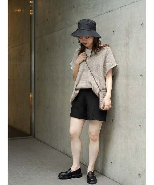 JUMELLE（ジュメロ）の「ルーズニットベスト（ベスト・レディース・ベージュ/ブラック・FREE）」の14枚目の写真