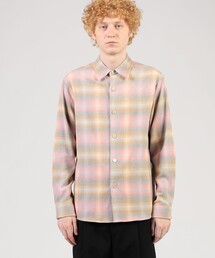 【新品】CABaNキャバン シースルー チェックブラウス 長袖 caban（キャバン）の「□CABaN コットン ダブルブラッシュチェック