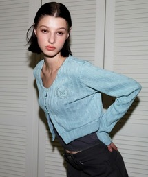 A'GEM/9 × .kom『 FANCY CLUB/ファンシークラブ』BAY LEAF BUTTON CARDIGAN/ベイリーフボタンカーディガン