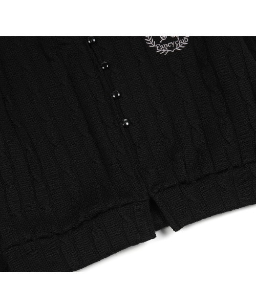 FANCY CLUB(ファンシークラブ)の「A'GEM/9 × .kom『 FANCY CLUB/ファンシークラブ』BAY LEAF BUTTON CARDIGAN/ベイリーフボタンカーディガン(カーディガン/ボレロ・レディース・ブラック/ライトグリーン・FREE)」の22枚目の写真
