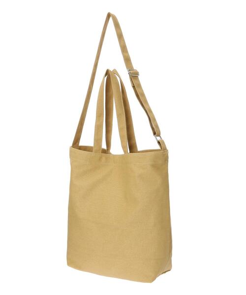 Samansa Mos2 blue（サマンサモスモスブルー）の「キャンバスロゴプリント2WAYトートバッグ（ハンドバッグ・レディース・カーキ/ベージュ/ブラック/キナリ・ﾌﾘ-）」の9枚目の写真