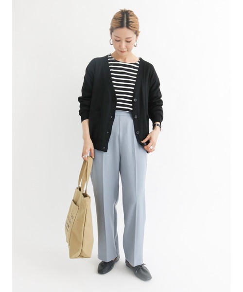 Samansa Mos2 blue（サマンサモスモスブルー）の「キャンバスロゴプリント2WAYトートバッグ（ハンドバッグ・レディース・カーキ/ベージュ/ブラック/キナリ・ﾌﾘ-）」の6枚目の写真