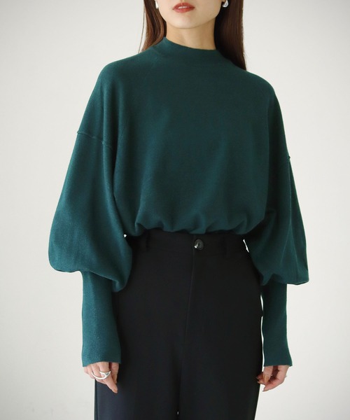 cheriella（シェリエラ）の「【cheriella】WEB限定スイッチドルマンシルエットニット新色追加（ニット/セーター・レディース・オフホワイト/テラコッタ/ブラック/ダークグリーン/ネイビー/パープル/グレー・M）」の6枚目の写真