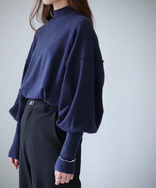 cheriella（シェリエラ）の「【cheriella】WEB限定スイッチドルマンシルエットニット新色追加（ニット/セーター・レディース・オフホワイト/テラコッタ/ブラック/ダークグリーン/ネイビー/パープル/グレー・M）」の15枚目の写真