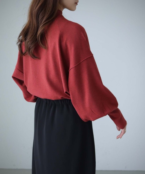 cheriella（シェリエラ）の「【cheriella】WEB限定スイッチドルマンシルエットニット新色追加（ニット/セーター・レディース・オフホワイト/テラコッタ/ブラック/ダークグリーン/ネイビー/パープル/グレー・M）」の10枚目の写真