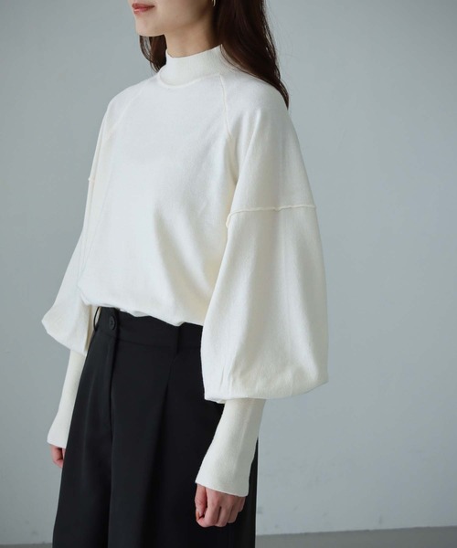 cheriella（シェリエラ）の「【cheriella】WEB限定スイッチドルマンシルエットニット新色追加（ニット/セーター・レディース・オフホワイト/テラコッタ/ブラック/ダークグリーン/ネイビー/パープル/グレー・M）」の13枚目の写真