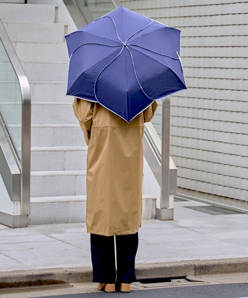 because(ビコーズ)の「【because】バイカラーパイピングはなびらミニ折りたたみ傘 雨傘 日傘 UVカット レディース 通勤通学 ビコーズ Bicolor Piping Mini BE-01292(折りたたみ傘・レディース・パープル/ネイビー/グリーン/ホワイト・FREE)」の6枚目の写真
