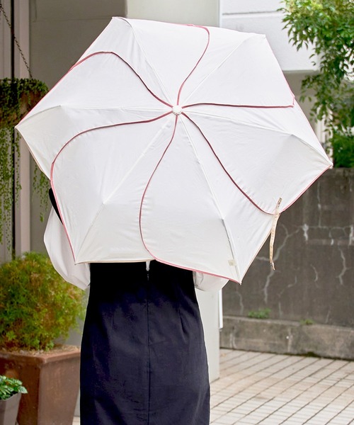 because(ビコーズ)の「【because】バイカラーパイピングはなびらミニ折りたたみ傘 雨傘 日傘 UVカット レディース 通勤通学 ビコーズ Bicolor Piping Mini BE-01292(折りたたみ傘・レディース・パープル/ネイビー/グリーン/ホワイト・FREE)」の9枚目の写真