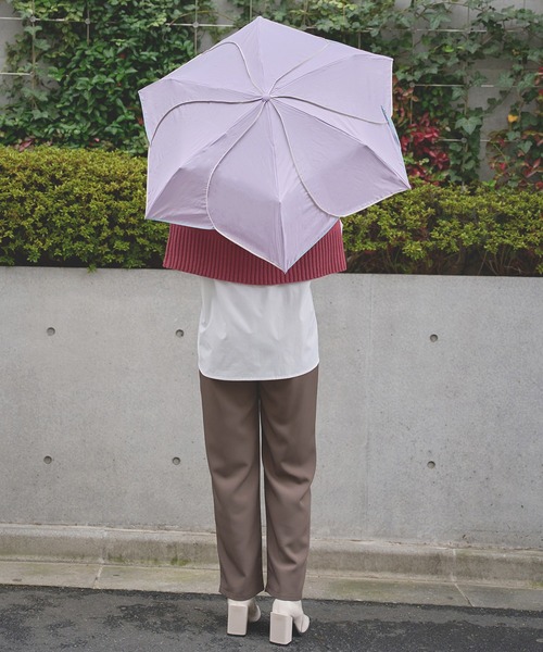 because(ビコーズ)の「【because】バイカラーパイピングはなびらミニ折りたたみ傘 雨傘 日傘 UVカット レディース 通勤通学 ビコーズ Bicolor Piping Mini BE-01292(折りたたみ傘・レディース・パープル/ネイビー/グリーン/ホワイト・FREE)」の17枚目の写真