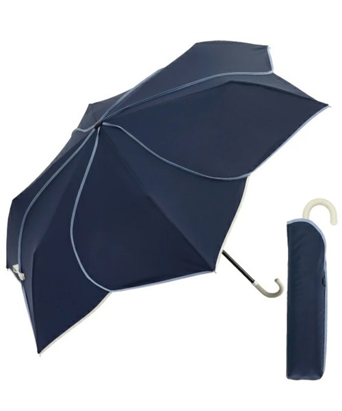 because(ビコーズ)の「【because】バイカラーパイピングはなびらミニ折りたたみ傘 雨傘 日傘 UVカット レディース 通勤通学 ビコーズ Bicolor Piping Mini BE-01292(折りたたみ傘・レディース・パープル/ネイビー/グリーン/ホワイト・FREE)」の12枚目の写真