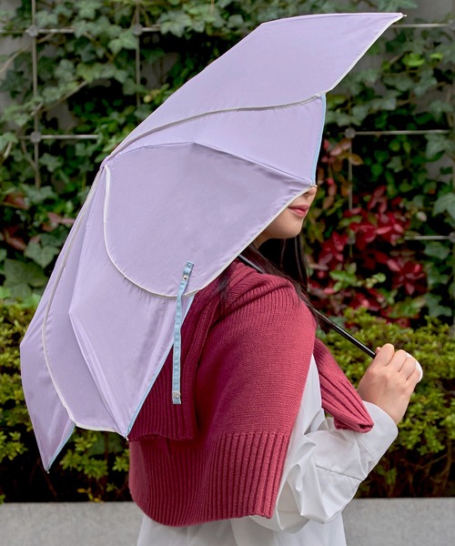 because(ビコーズ)の「【because】バイカラーパイピングはなびらミニ折りたたみ傘 雨傘 日傘 UVカット レディース 通勤通学 ビコーズ Bicolor Piping Mini BE-01292(折りたたみ傘・レディース・パープル/ネイビー/グリーン/ホワイト・FREE)」の15枚目の写真