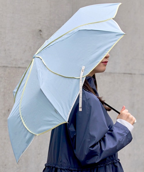 because(ビコーズ)の「【because】バイカラーパイピングはなびらミニ折りたたみ傘 雨傘 日傘 UVカット レディース 通勤通学 ビコーズ Bicolor Piping Mini BE-01292(折りたたみ傘・レディース・パープル/ネイビー/グリーン/ホワイト・FREE)」の18枚目の写真
