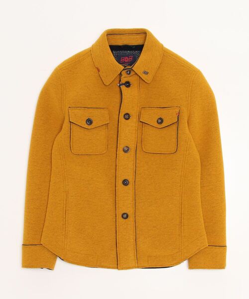 BOB（ボブ）の「BOB/ボブ/ボンディングシャツジャケット（その他アウター・メンズ・ホワイト/イエロー・50/48/52/46）」の2枚目の写真