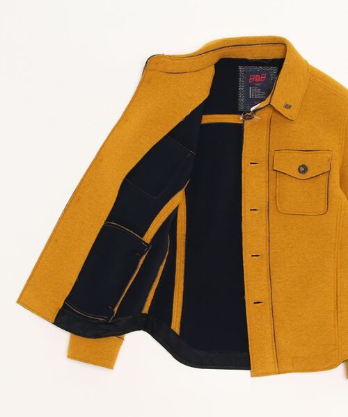 BOB（ボブ）の「BOB/ボブ/ボンディングシャツジャケット（その他アウター・メンズ・ホワイト/イエロー・50/48/52/46）」の4枚目の写真